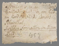 L 01631
<br/>
Label met opschrift
<br/>
<em>Escher von der Linth, Johannes Conrad (1767-1823)</em>